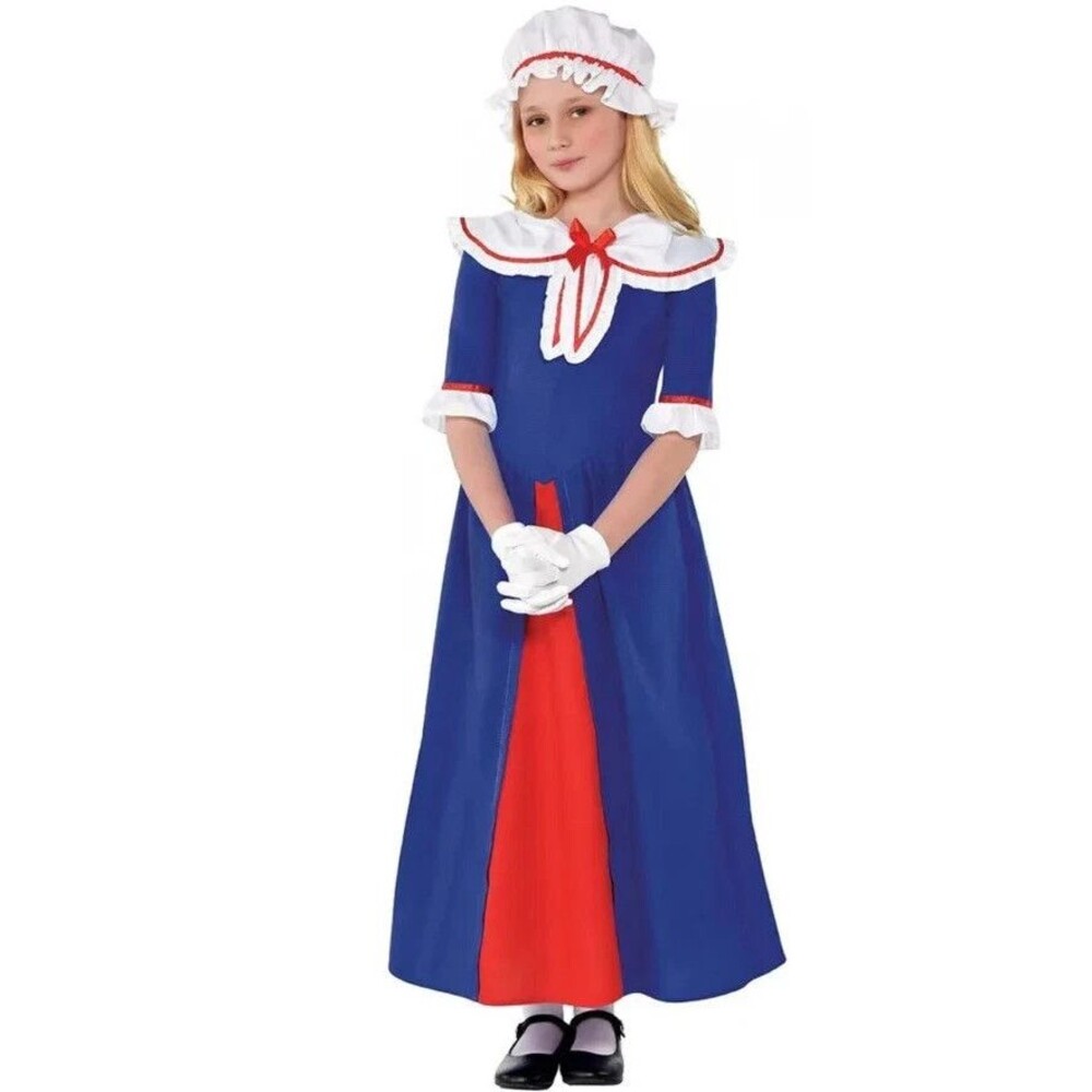 Kids Halloween Martha Washington Costume 4th of July Fancy Dress medium NEW
